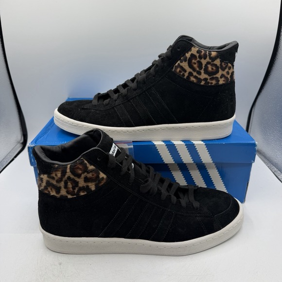Adidas AO Hook Shot II Shoes Mens Sz 10.5 Black/Leopard Print Sneakers G96317 main image 5
